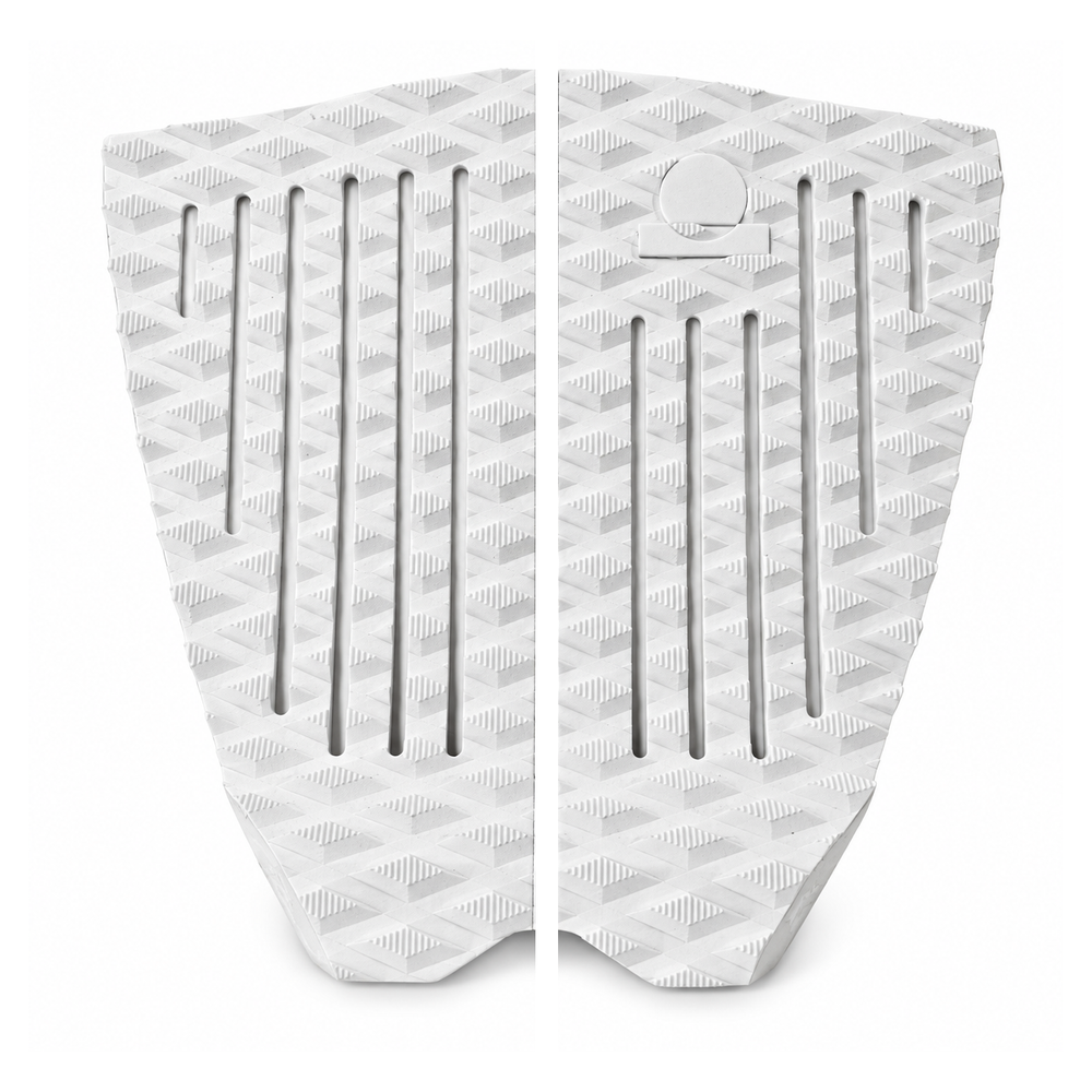 Summer vibes 2 Piece Lite Fish Traction Pad – White/White — separated pieces