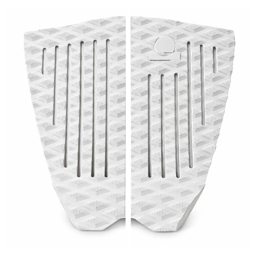 Summer vibes 2 Piece Lite Fish Traction Pad – White/White — separated pieces