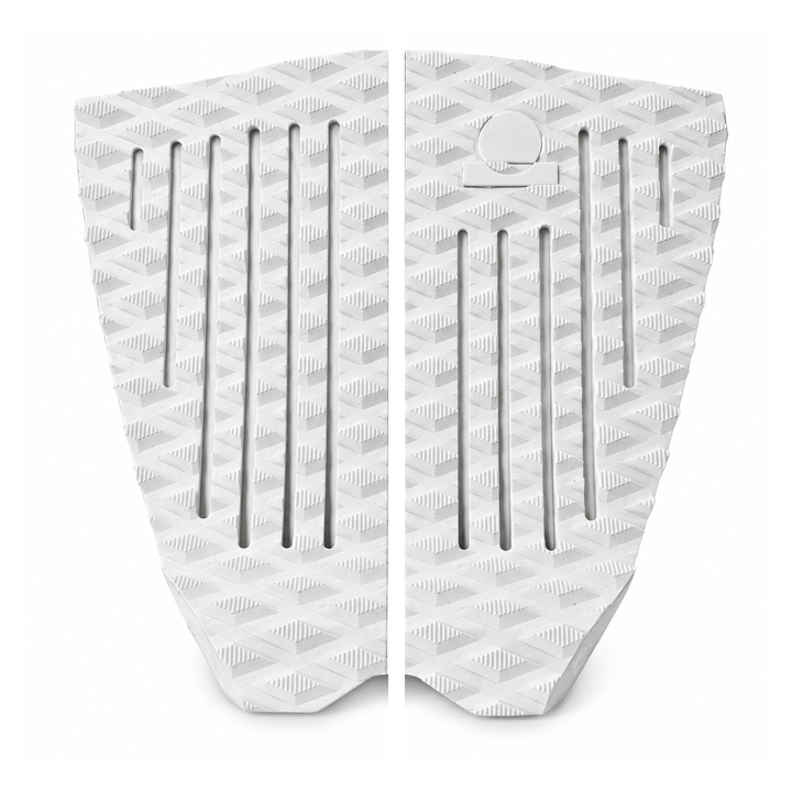 Summer vibes 2 Piece Lite Fish Traction Pad – White/White — separated pieces