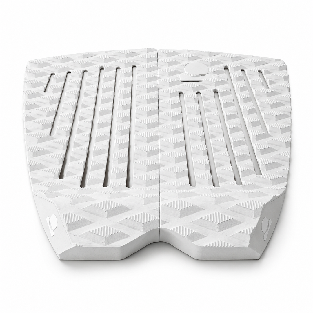 Summer vibes 2 Piece Lite Fish Traction Pad – White/White — front view