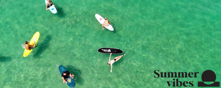 Summer vibes Quad Fish 5'8 Softboard - Lt Yellow White