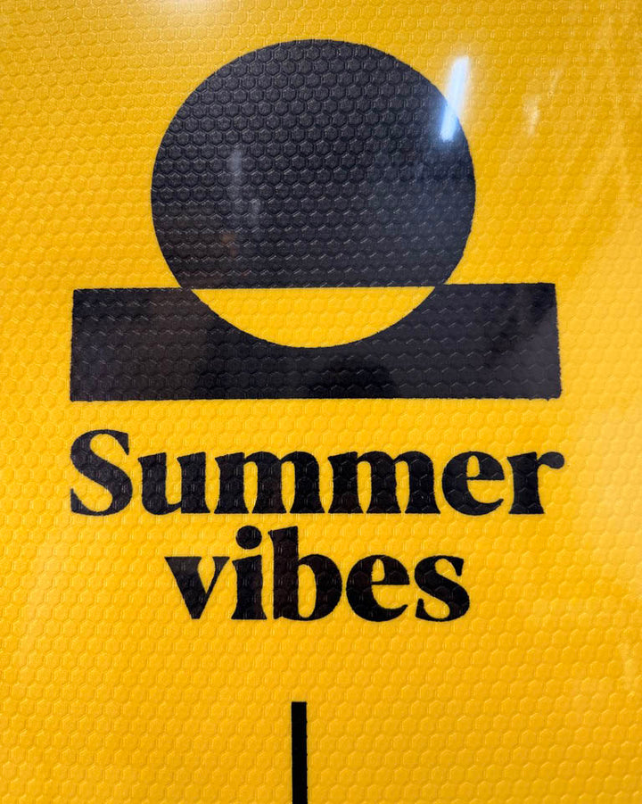 Summer vibes Stable Table Softboard with Handle - Yellow white