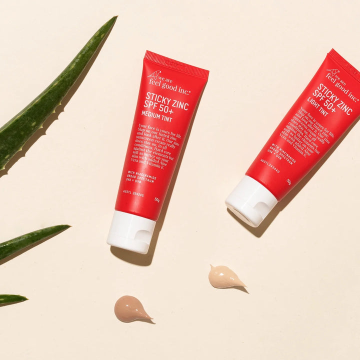 We Are Feel Good Inc Sunscreen Sticky Zinc Medium Tint SPF 50+ 50g