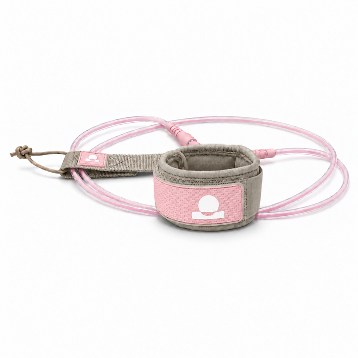 Summer Vibes Pink/Pink leash with cuff, cord and matching rail saver