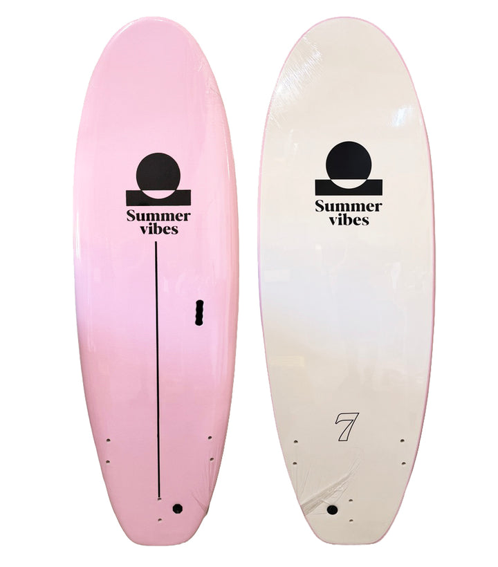 Summer vibes Wider Rider Softboard With Handle - Pink white