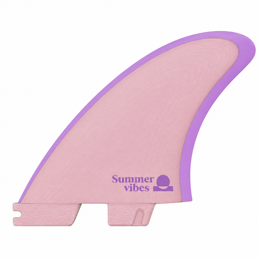Summer vibes Performer Thruster 3-Fin Set Medium FCSii Compatible – Fibreglass Pink Lavender