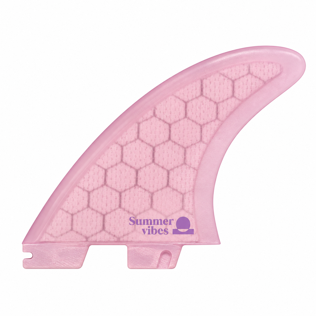 Summer vibes Perform Thruster 3-Fin Set Medium FCSii Compatible – Pink — product render