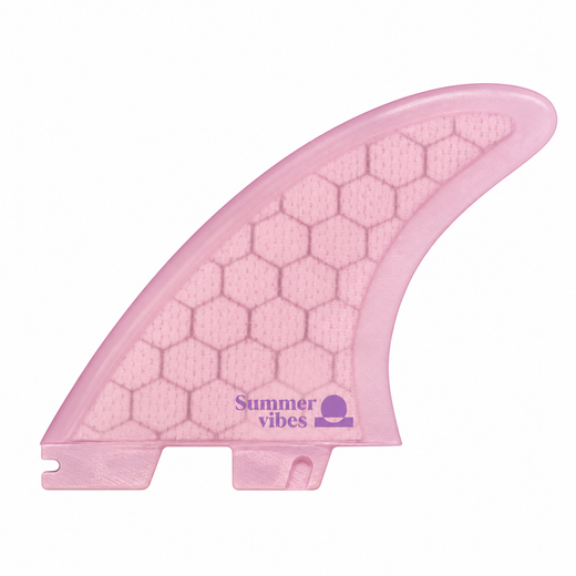 Summer vibes Performer Thruster 3-Fin Set Medium FCSii Compatible – Pink/Lilac Large Hex