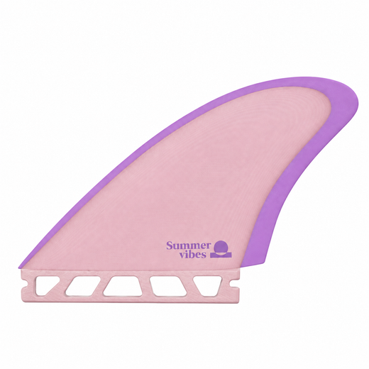 Summer vibes Twin Keel 2-Fin Set Future Compatible – Fibreglass Pink/Lilac