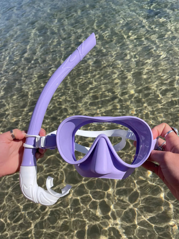 Seaside ave Mask & Snorkel Set - Purple White wash Candy Combo - Summer vibes