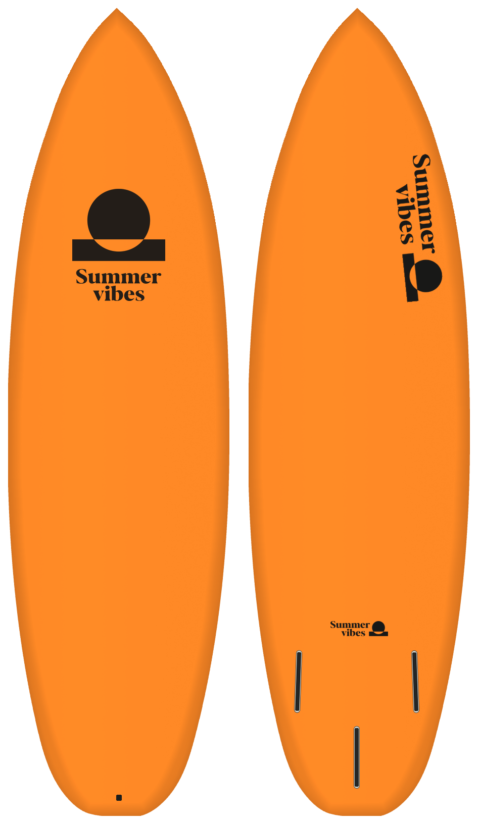 Summer vibes Hard Core Shorty Softboard – ORB — product artwork
