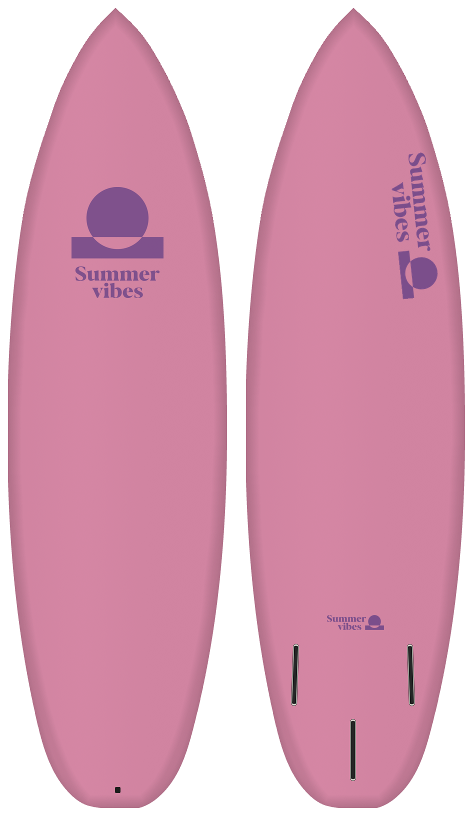 Summer vibes Hard Core Shorty Softboard – RPR — product artwork