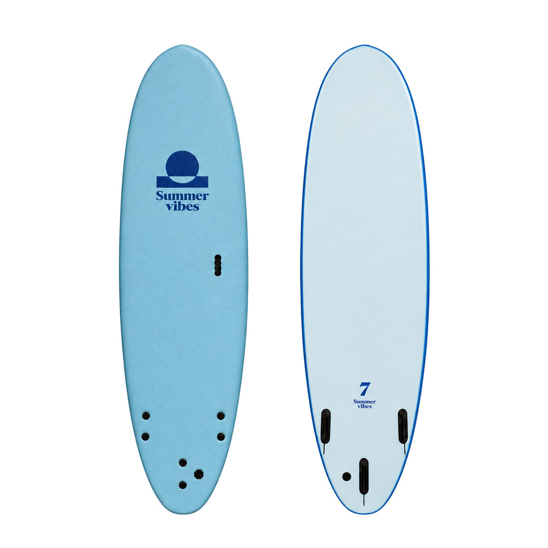 Summer vibes Mini Mal Softboard – Blue on white