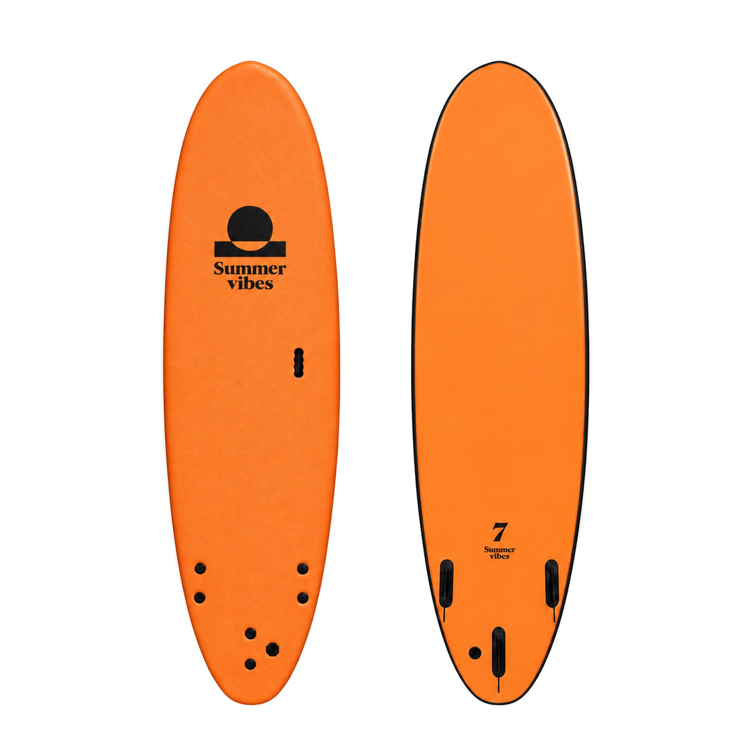 Summer vibes Mini Mal Softboard – Orange / Black on white