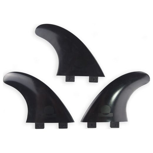 Summer vibes Thruster Surfboard Fins (set of 3) L XL Dual Tab FCS1 & FCSii Compatible – Black