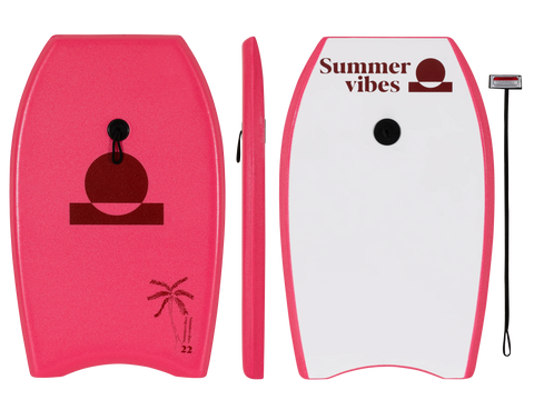 Summer vibes 22" Mini Bodyboard - Hot Pink - Summer vibes