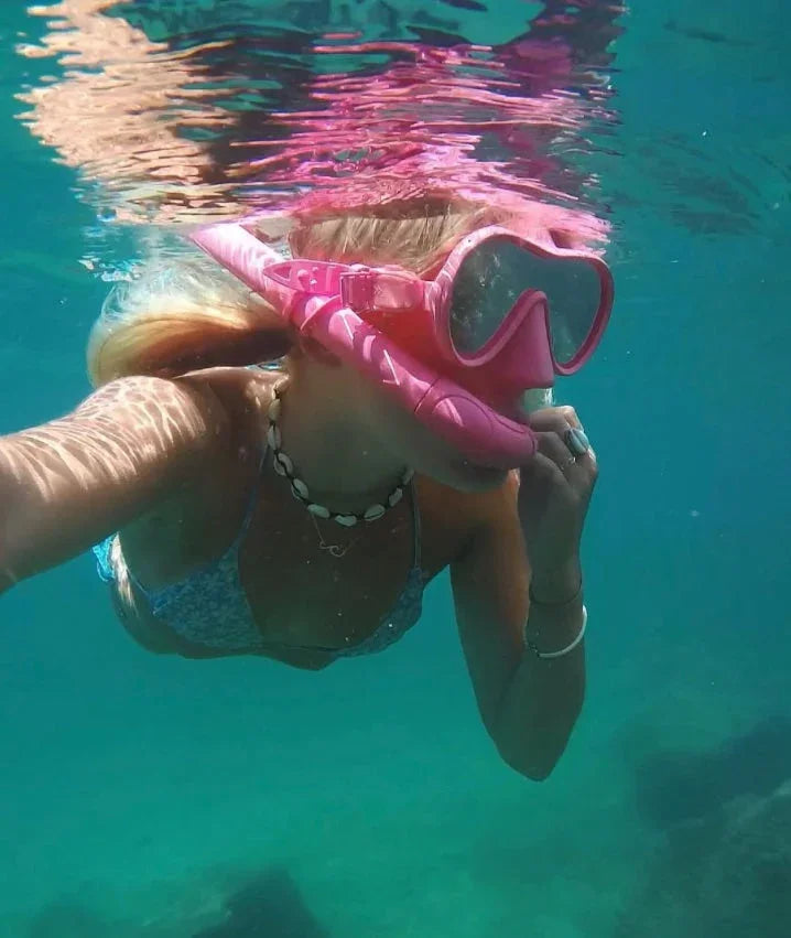 Seaside ave Mask & Snorkel Set - Hibiscus Pink - Summer vibes