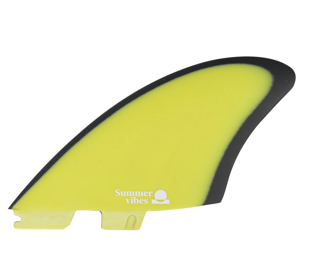 Summer vibes Twin Keel 2-Fin Set FCiiCompatible - 4.5" - Yellow/Black