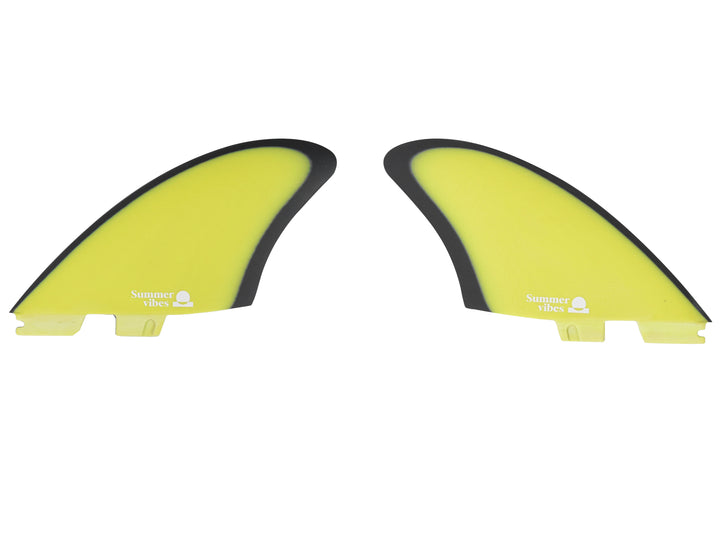 Summer vibes Twin Keel 2-Fin Set FCiiCompatible - 4.5" - Yellow/Black