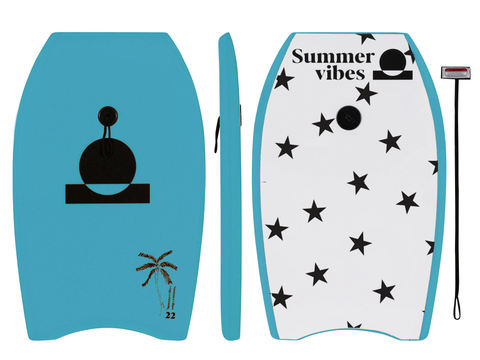 Summer vibes 22" Mini Boogie Board / Kick Board 56cm – Blue Stars
