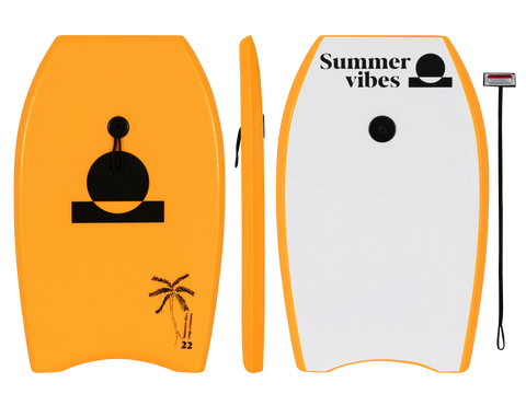 Summer vibes 22" Mini Bodyboard - Orange white - Summer vibes