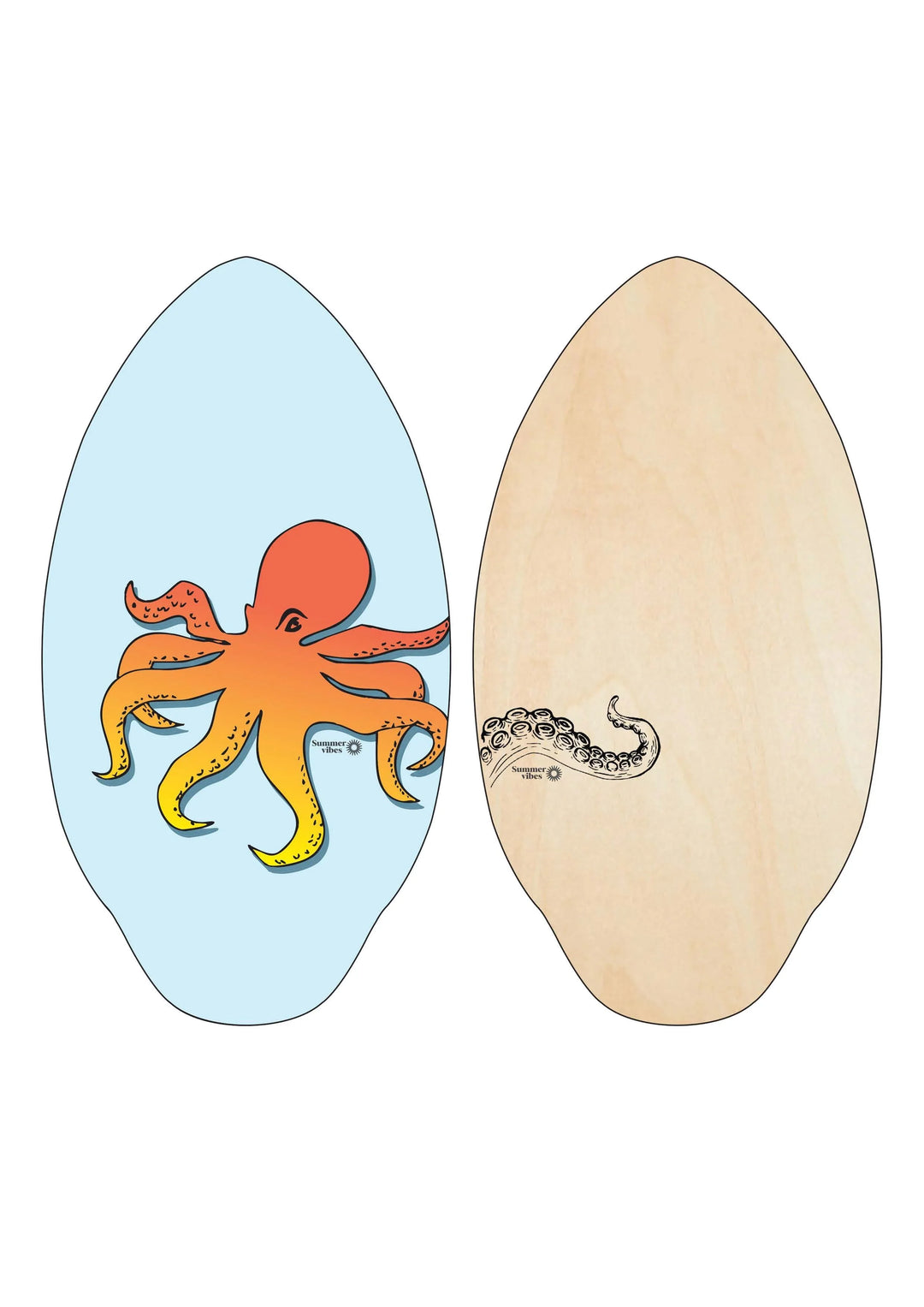 Summer vibes Sessions Skimboard - Blue - Summer vibes