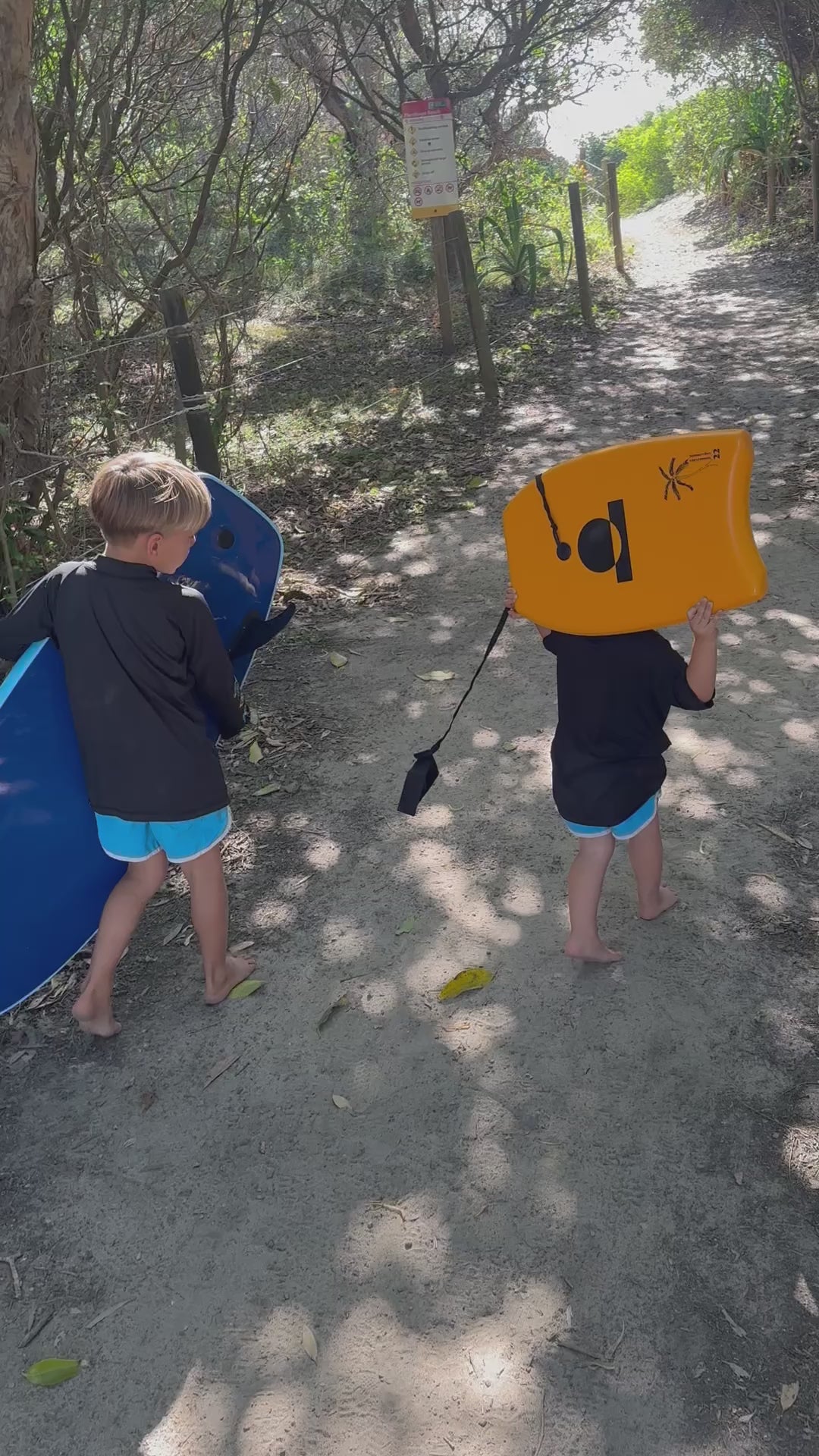 Summer vibes 22" Mini Bodyboard / Kick Board 56cm - Orange white
