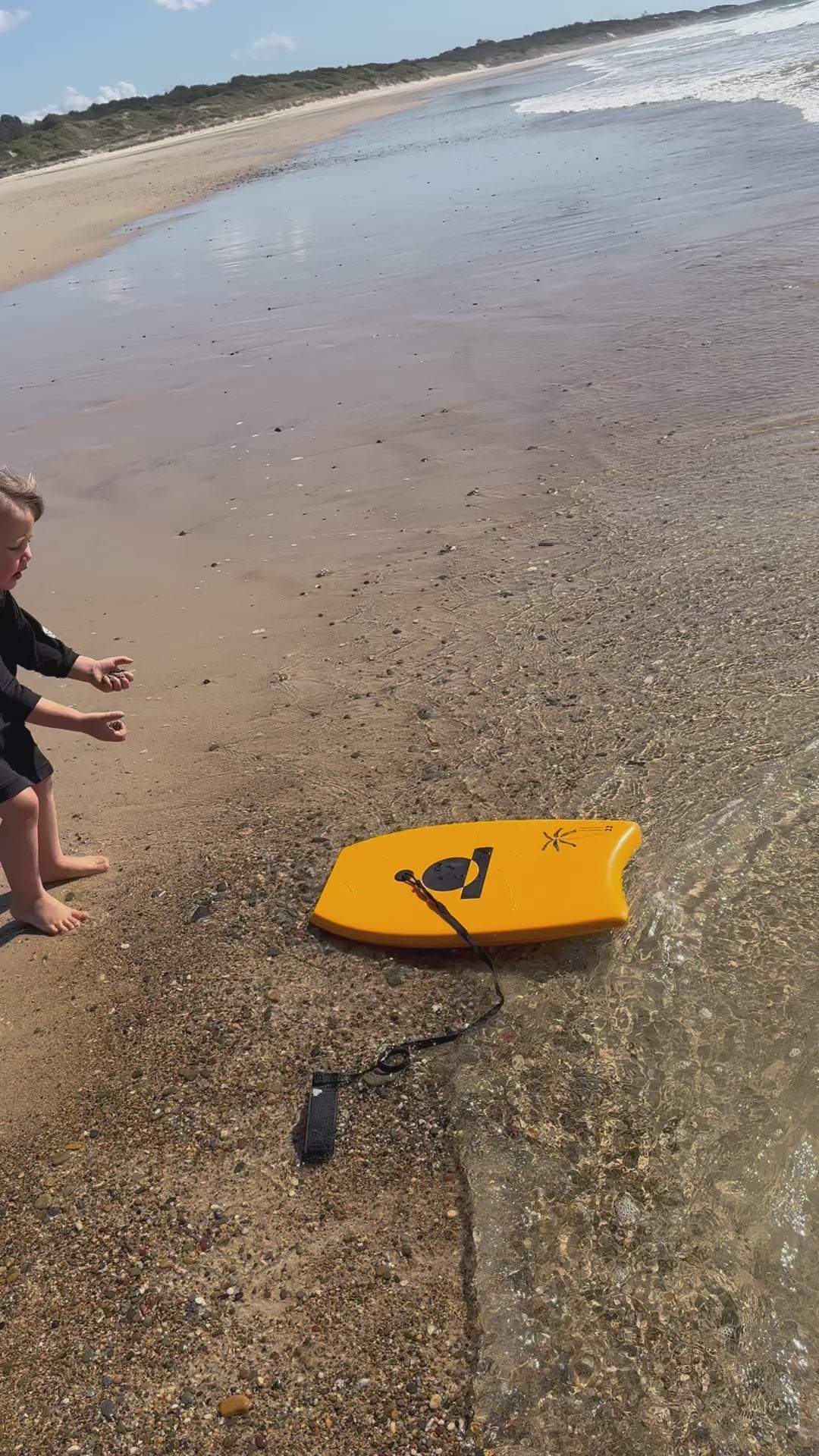 Summer vibes 22" Mini Bodyboard / Kick Board 56cm - Orange white