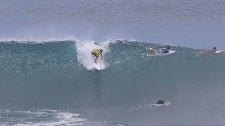 Summer vibes Discus Egg Round Tail Surfboard - White Blue