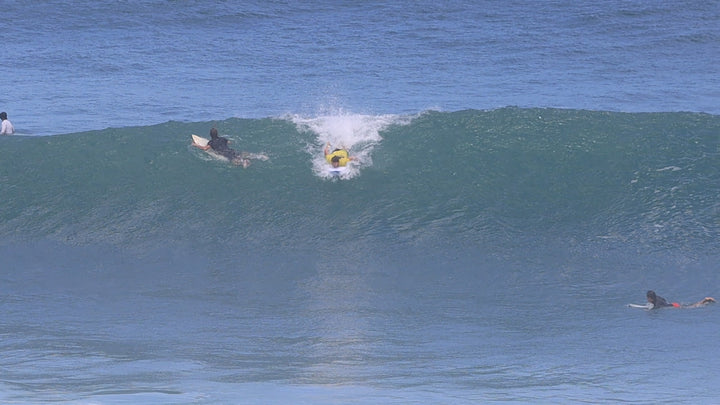 Summer vibes Discus Egg Round Tail Surfboard - White Blue