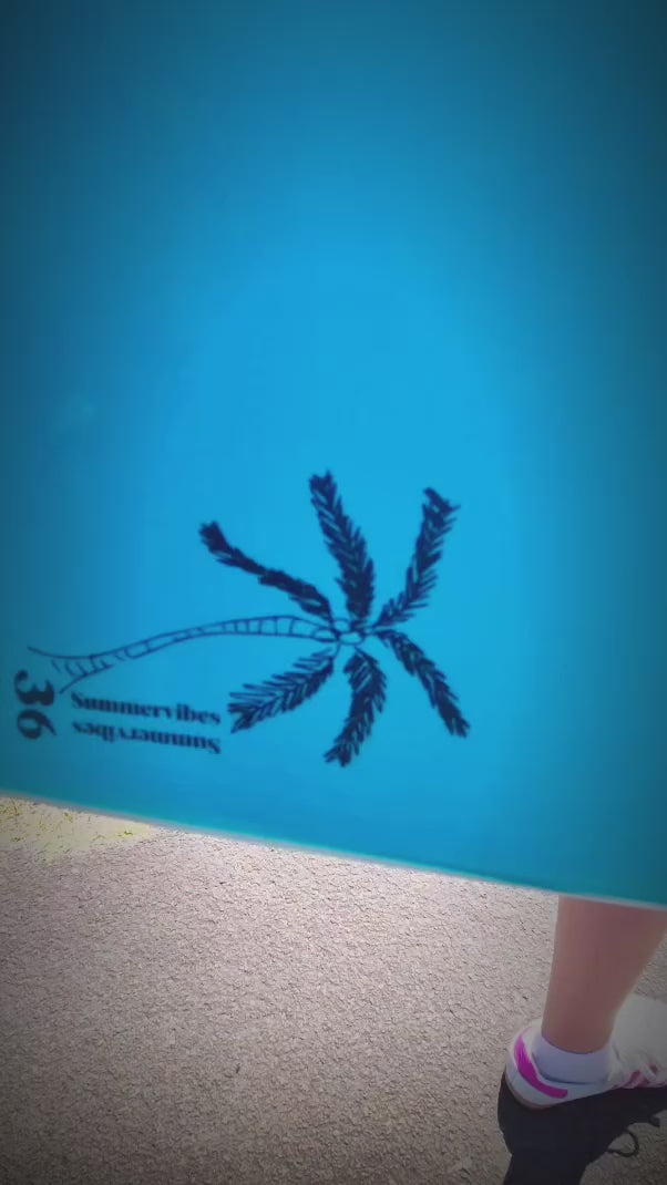 Summer vibes Sessions Bodyboard With Coil - Blue floral