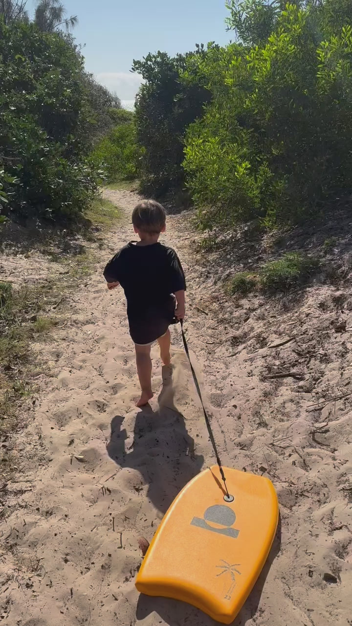 Summer vibes 22" Mini Bodyboard / Kick Board 56cm - Orange white