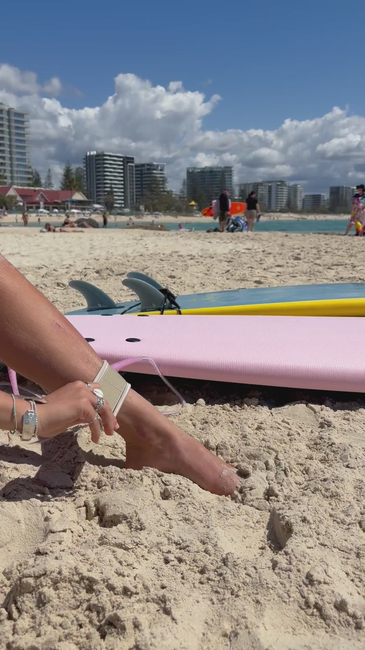 Summer vibes Session 8ft Surfboard Leash Leg rope - Pink