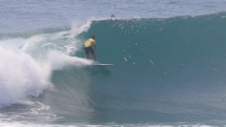 Summer vibes Discus Egg Round Tail Surfboard - White Blue