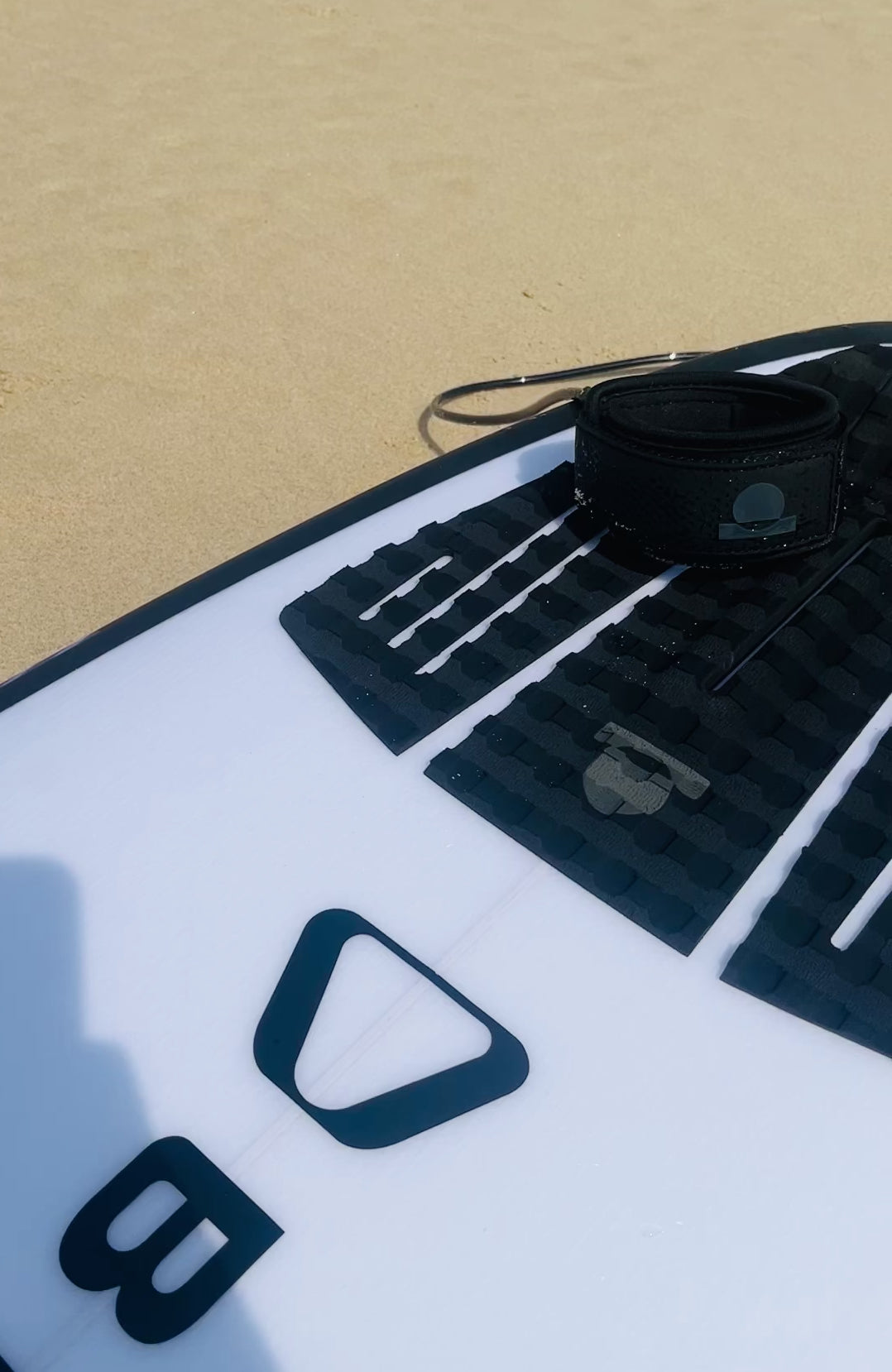 Summer vibes Session 3-Piece GROM SIZE surfboard deck grip traction tail pad - Yellow