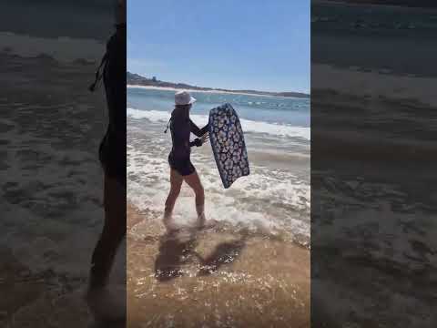 Summer vibes Sessions Bodyboard With Coil - Blue floral