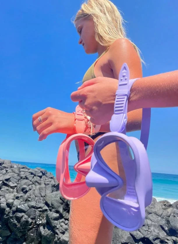 Seaside ave Mask & Snorkel Set - Purple Combo - Summer vibes
