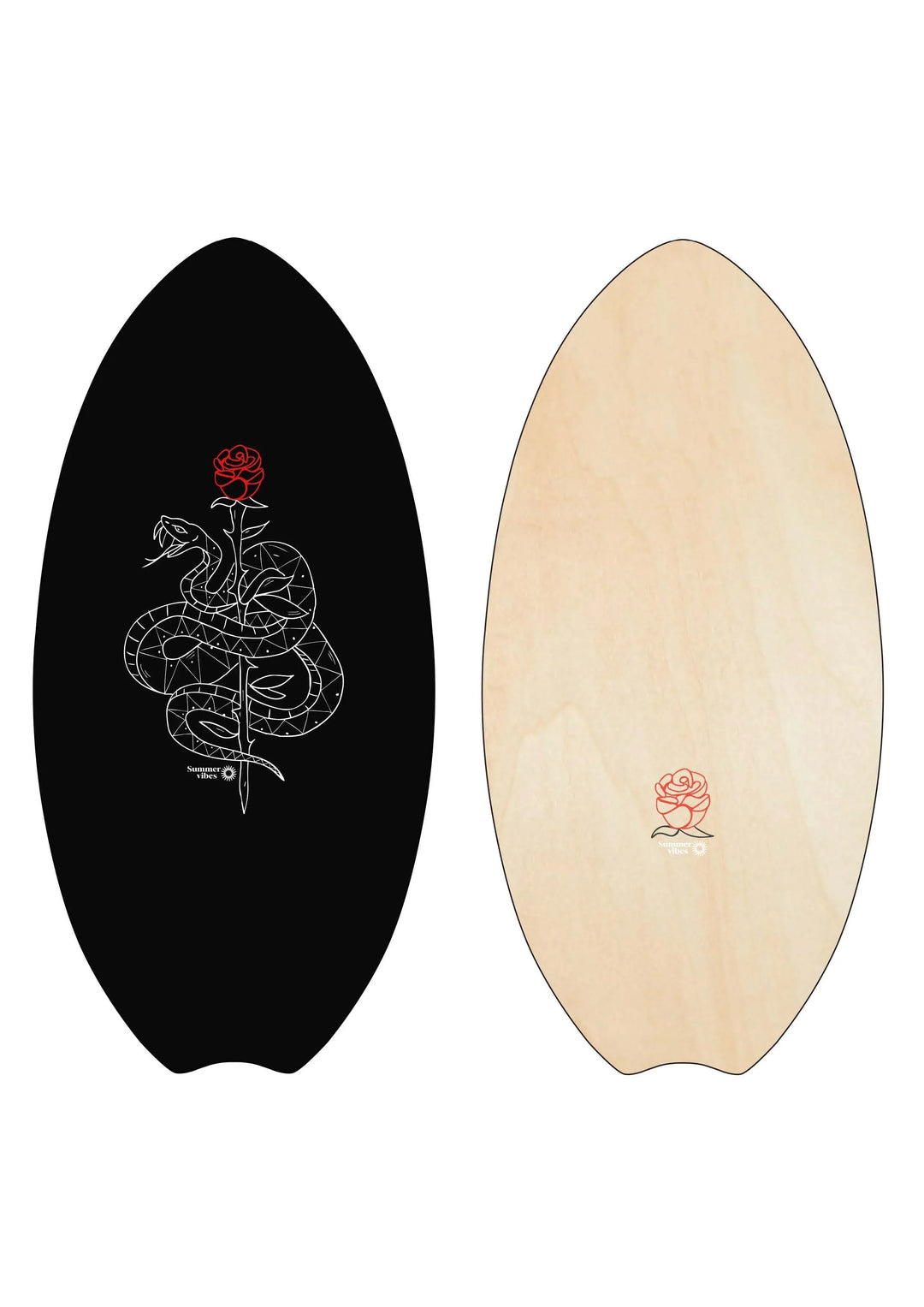Summer vibes Sessions Skimboard - Black - Summer vibes