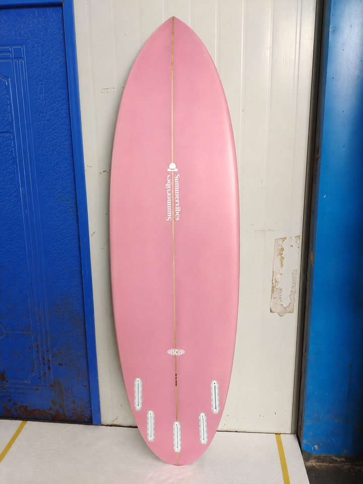 Summer vibes Discus Pink Lilac surfboard bottom view