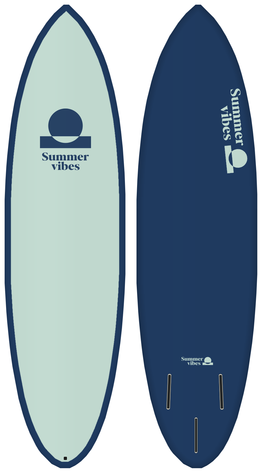 Summer vibes Hard Core Discus Softboard — BLB — product image