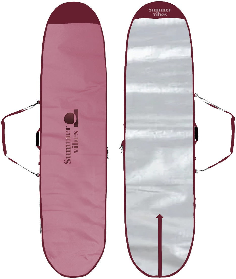 Summer vibes Lite Longboard Surfboard Boardbag Cover on white