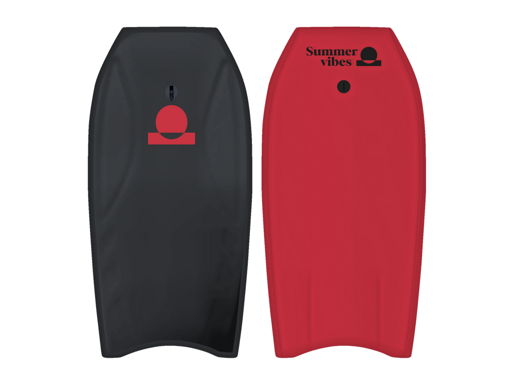 Summer vibes ProPP Boogie Board 42" – Black / Red, deck and bottom