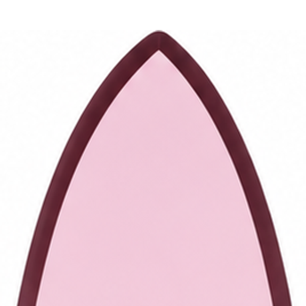 Discus 7’6 · Pink softboard — deck nose detail