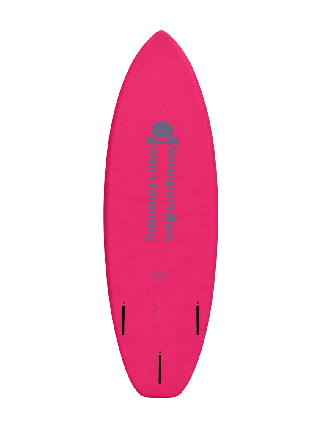 Shorty 4’8 · Rose Pink softboard — underside