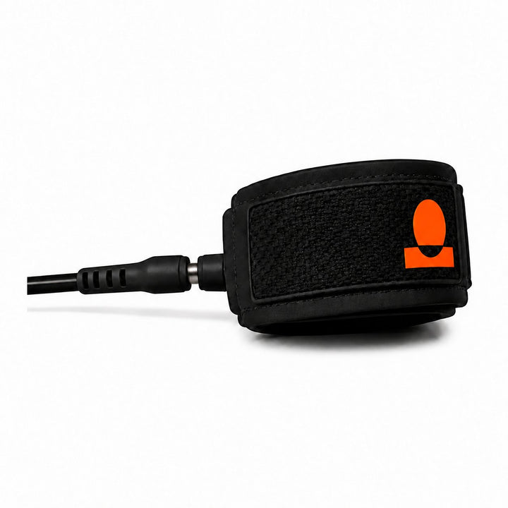 Summer vibes surfboard leash black with orange logo