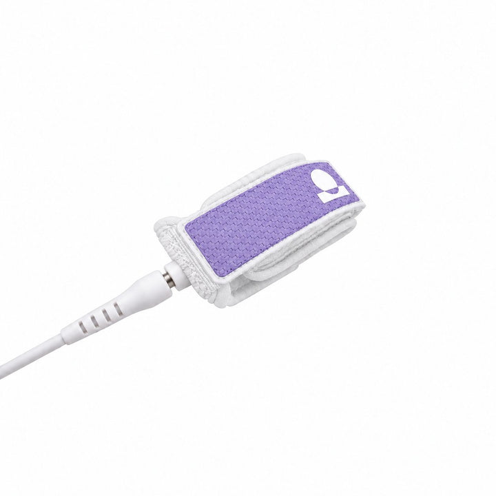 Summer vibes surfboard leash white with lilac panel