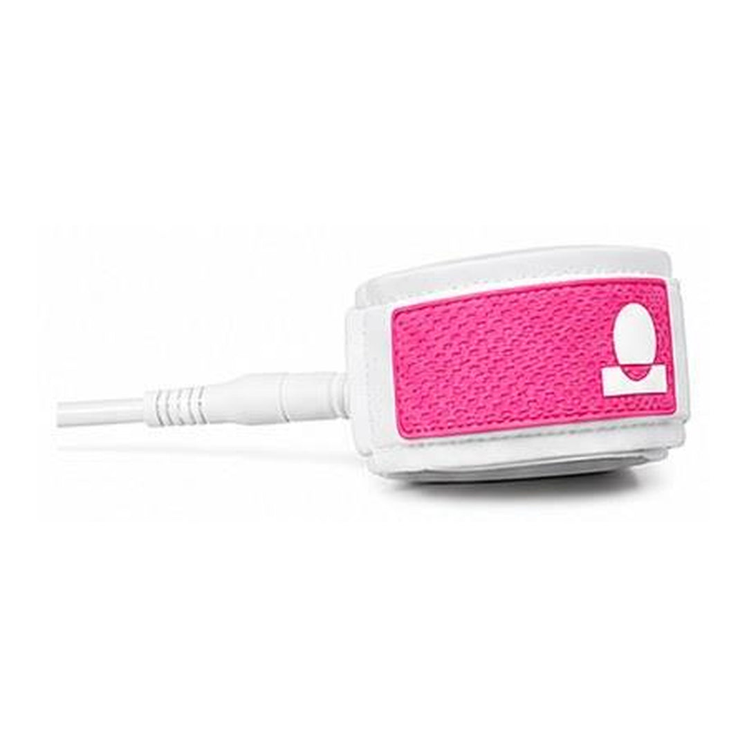 Summer vibes surfboard leash white with pink panel