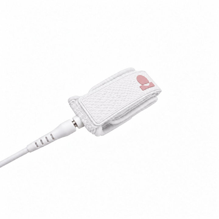 Summer vibes surfboard leash white with pink panel