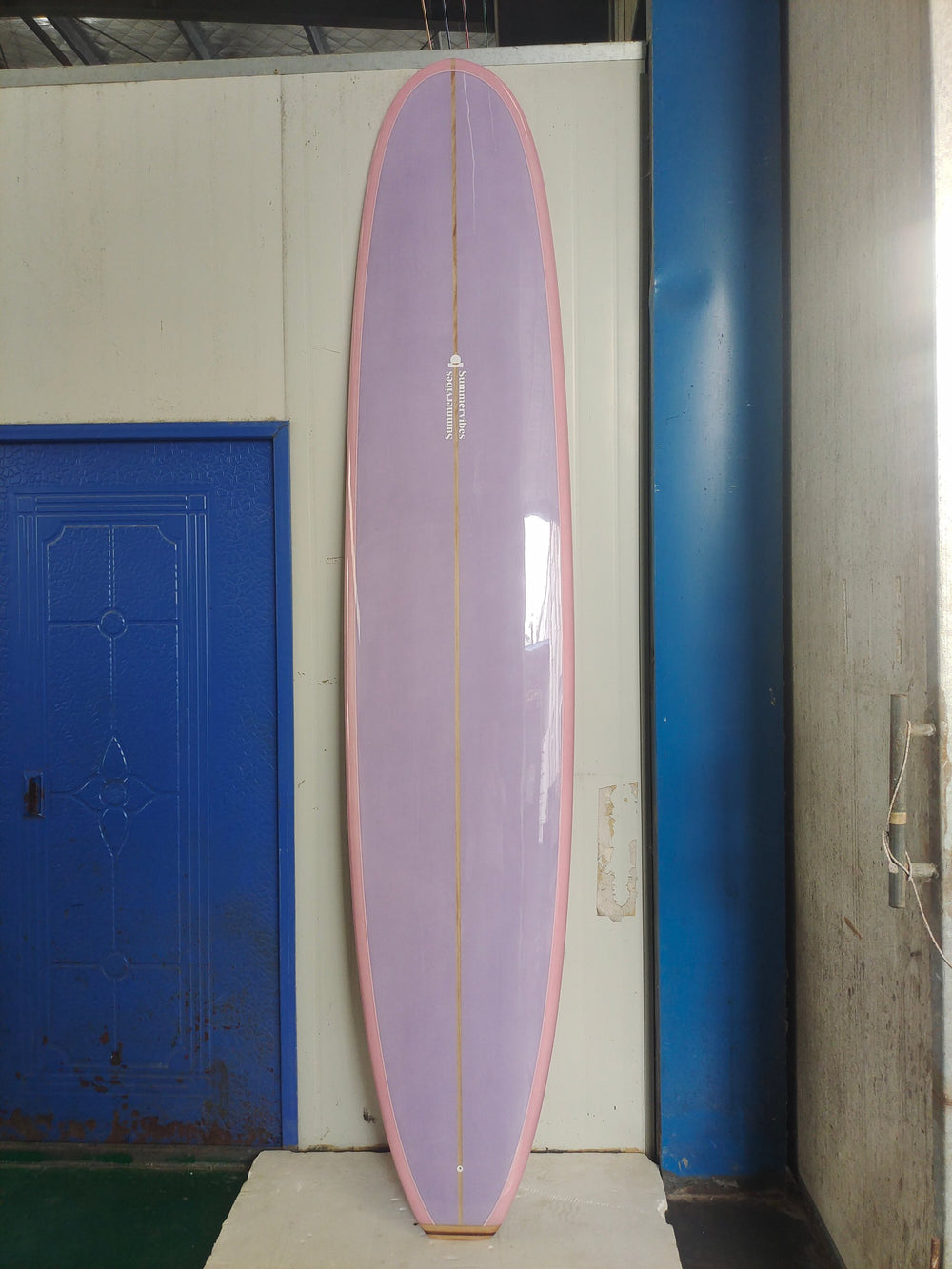 Summer vibes Classic Longboard Noserider – Pink/Lilac Gloss, full deck