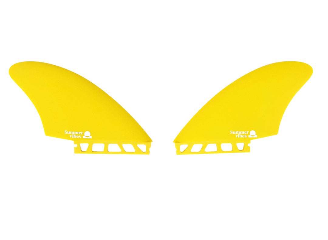 Summer vibes Twin Keel 2-Fin Set Future Compatible – Yellow